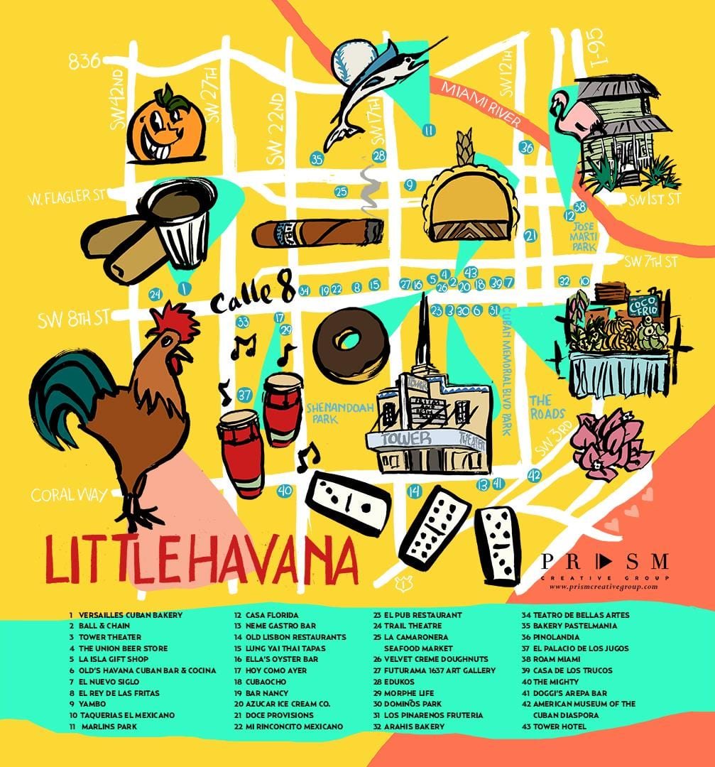 Miami Little havana mapě