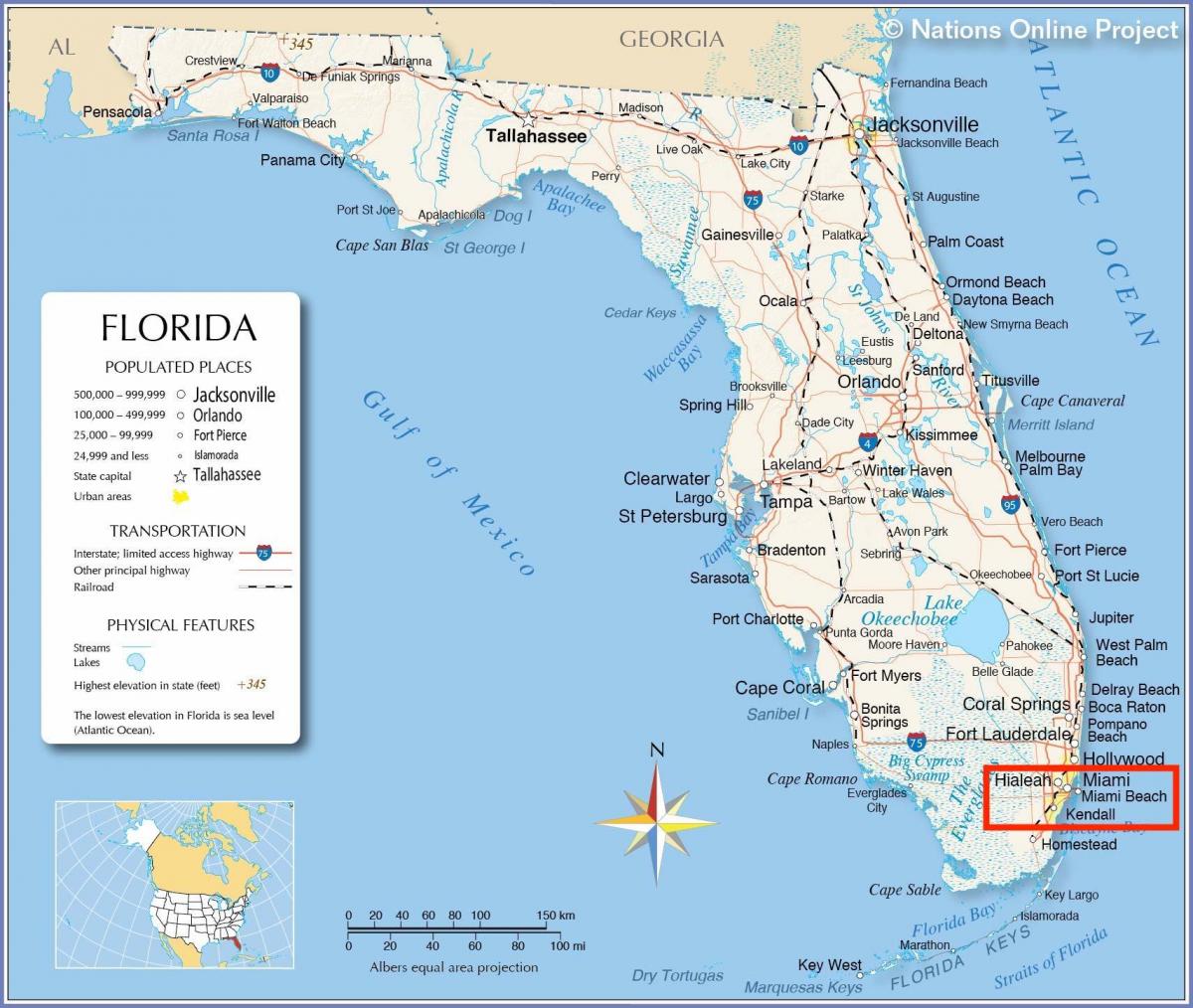 Miami na mapě