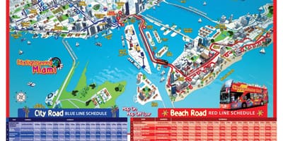 Miami hop on hop off mapě