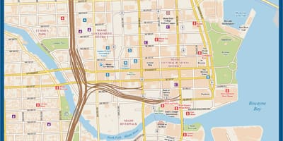 Mapa města Miami