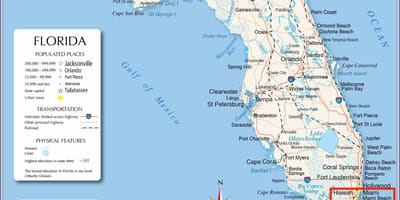 Miami na mapě