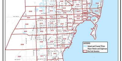 Psč Miami mapě