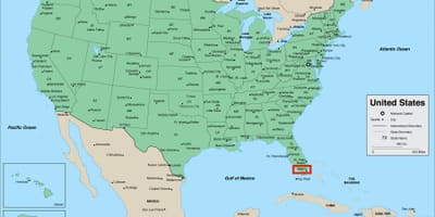 Miami v USA mapa