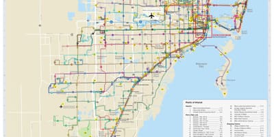 Miami veřejné dopravy mapu