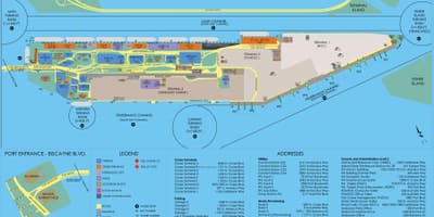 Mapa port of Miami