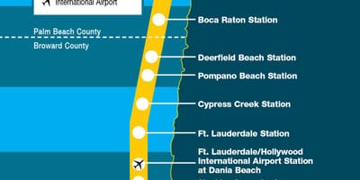 Miami TRI rail mapě